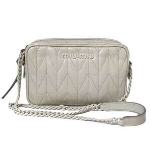 Miu Miu TALCO Shoulder Bag White Leather